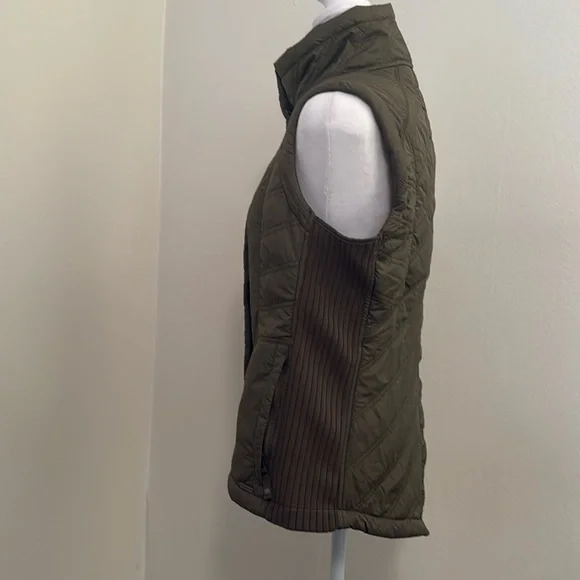 prAna Diva Vest - Women's Medium - Olive Green / Tan - Shearling (NWT) - Picture 5 of 10